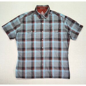 KUHL Men's XL Metal Buttons Short‎ Sleeve Shirt Outdoor Casual Wear